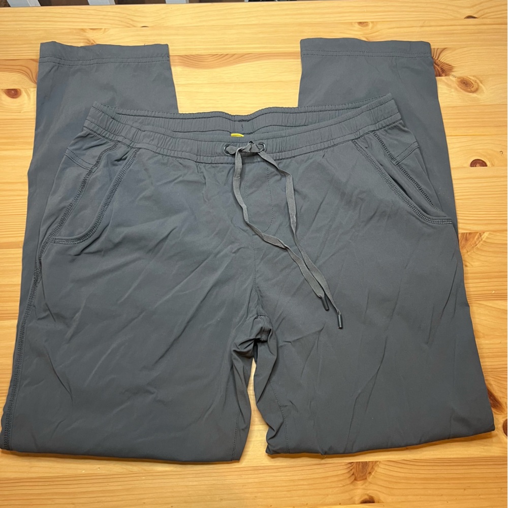 Eddie Bauer Charcoal Nylon Pull-on Womens Track Pants Size P10